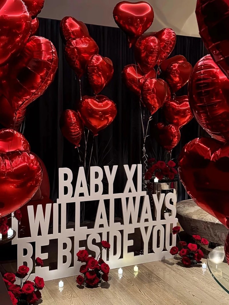 AnnoDeel 18inch Red Heart Balloon, 20 pcs Heart shaped Balloons foil Love Balloon for Wedding Decoration Party Balloons Birthday - Image 4